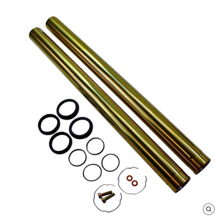 GOLD TITANIUM NITRIDE COATED FORK TUBES "+2" LENGTH" 49MM FOR FXD/FXDWG DYNA WIDE GLIDE