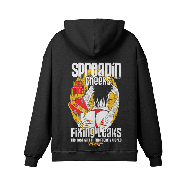 Spreading Cheeks Unisex Super Heavyweight Oversized Retro Hoodie