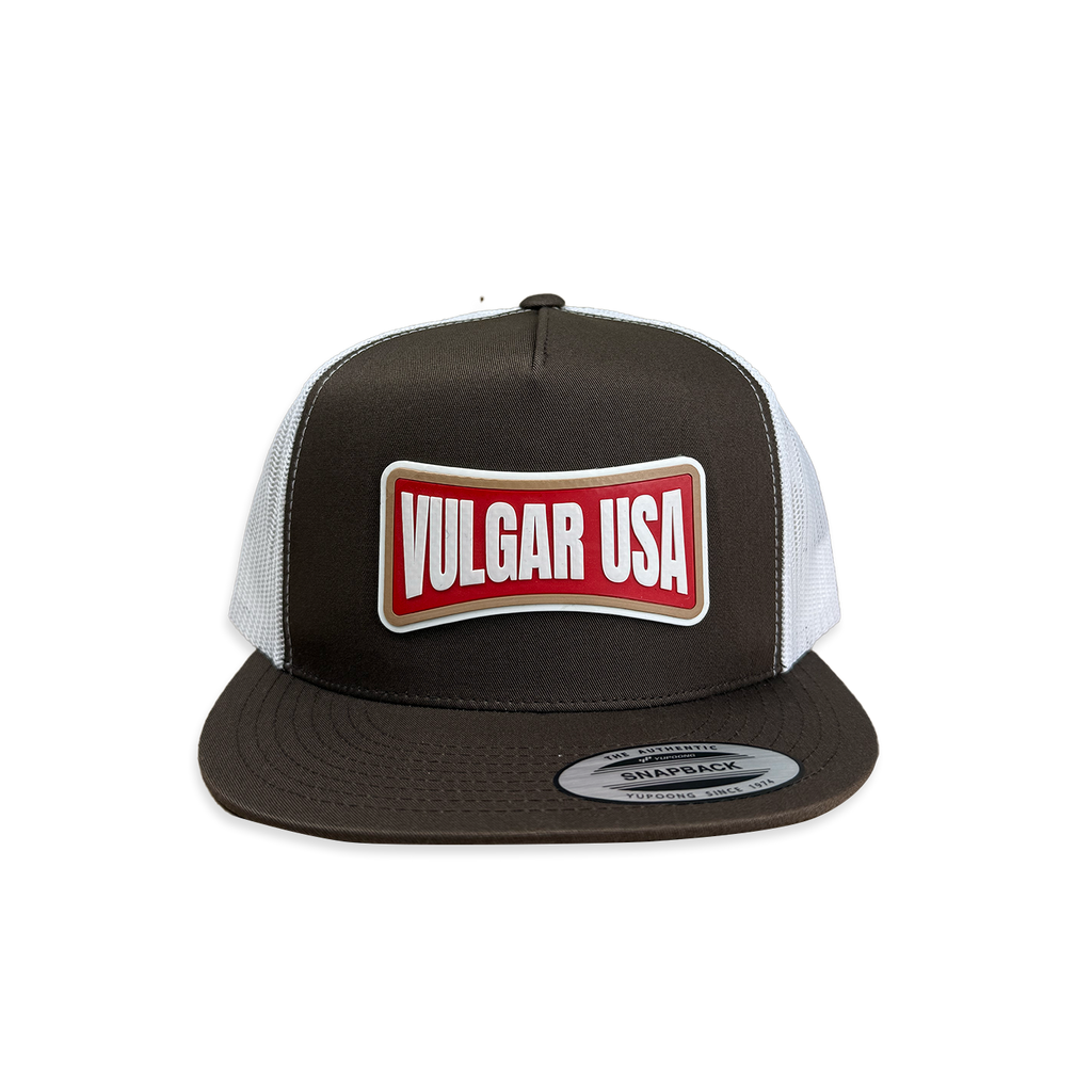 Badge Snapback - Brown/White