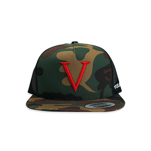 Staple Snapback - Camo/Red