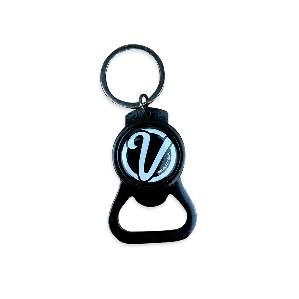 Black Emblem Bottle Opener Keychain