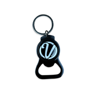 Black Emblem Bottle Opener Keychain