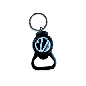 Black Emblem Bottle Opener Keychain