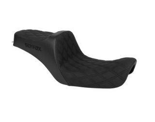 SLYFOX High Noon Seat - Double Diamond - Black Logo - Black Stitch - FXD '96-'03