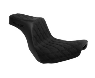 SLYFOX High Noon Seat - Double Diamond - Black Logo - Black Stitch - FL/FX '18-'25